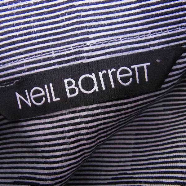 実際に弊社で買取させて頂いたNeil Barrett/ニールバレット カモ柄ボタンダウンシャツ/37　の画像 2枚目