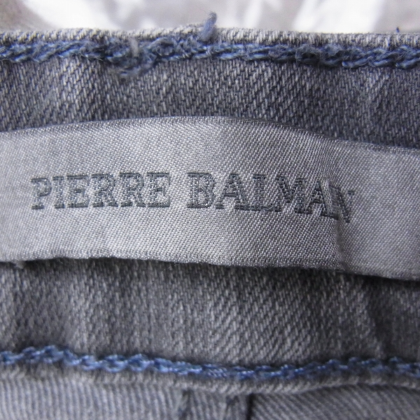 実際に弊社で買取させて頂いたPIERRE BALMAIN/ピエールバルマン ペイント加工デニムパンツ HM5359J/1365 灰/33の画像 2枚目