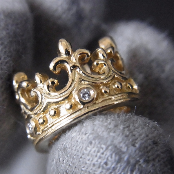 実際に弊社で買取させて頂いた【証明書付】ROYAL ORDER/ロイヤルオーダー FDL CROWN RING PENDANT 18YGの画像 5枚目