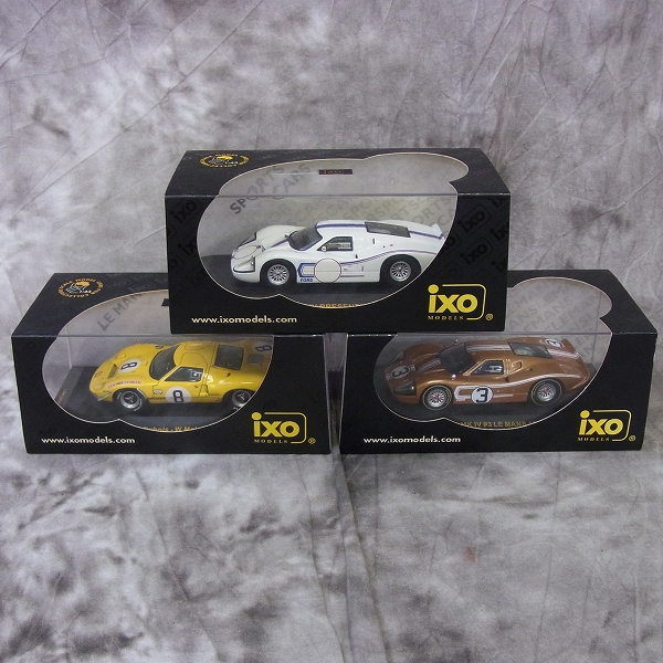 実際に弊社で買取させて頂いたIXO/イクソ 1/43 FORD MK4 PRESENTATION 1967 GTM 009 3点SET