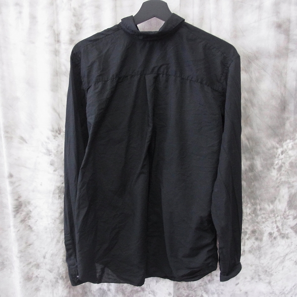 実際に弊社で買取させて頂いたBLACK COMME des GARCONS/ブラックコムデギャルソン 長袖シャツ 1P-B014/Lの画像 1枚目