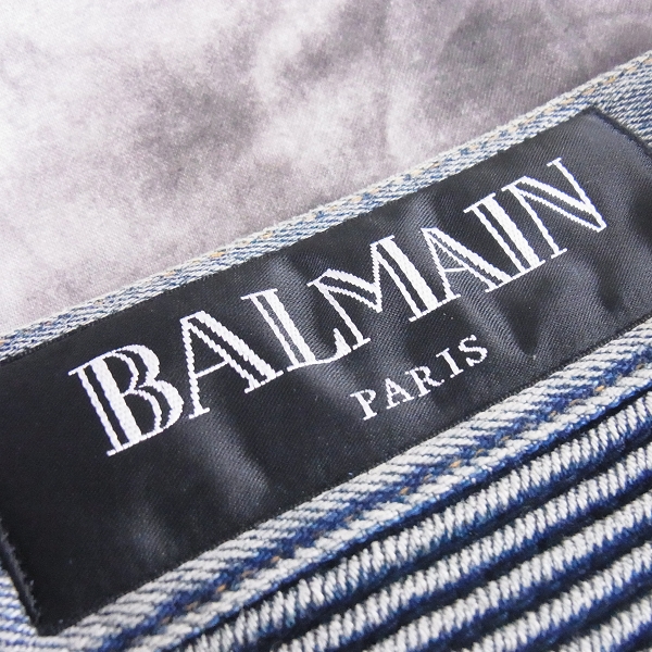 実際に弊社で買取させて頂いたBALMAIN/バルマン 2016SS バイカーデニム /ストレッチデニム/T551C710V/30の画像 3枚目