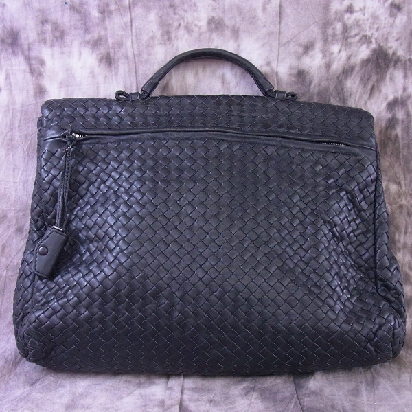 実際に弊社で買取させて頂いたBOTTEGA VENETA/ボッテガヴェネタ レザーブリーフケース ブラックの画像 1枚目