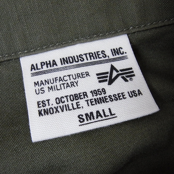 実際に弊社で買取させて頂いたALPHA INDUSTRIES/アルファインダストリーズ ワッペン付きミリタリーシャツ Sの画像 2枚目