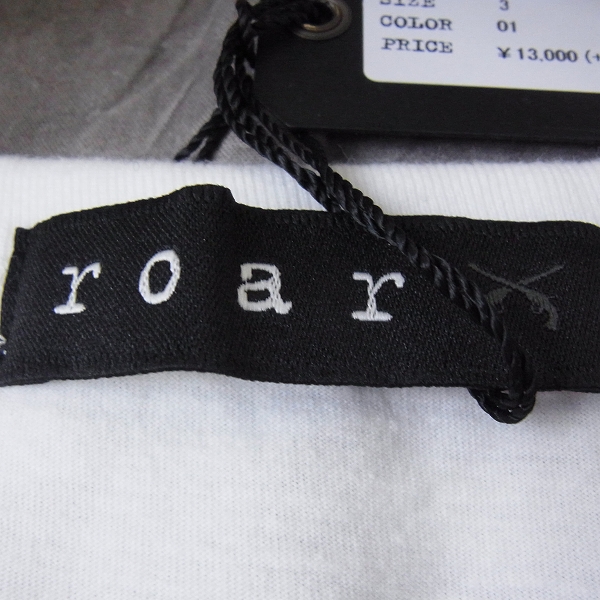 実際に弊社で買取させて頂いた【未使用】roar×DISKAH/ロアー 17SS ビッグシルエット アートTシャツ 白 17SRT-18/3の画像 2枚目