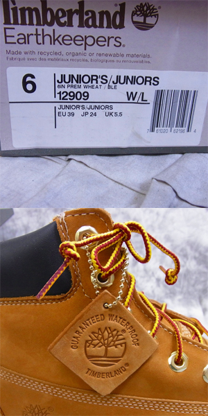 実際に弊社で買取させて頂いた【未使用】Timberland/ティンバーランド 6inch Premium Boots 12909 キャメル 24の画像 9枚目