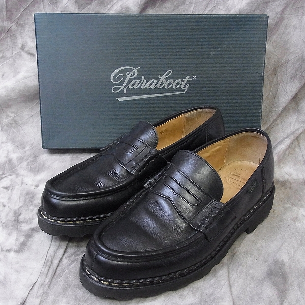 実際に弊社で買取させて頂いたParaboot/パラブーツ フランス製 REIMS MARCHE II ランス ブラック 099412/6 1/2 Fの画像 0枚目