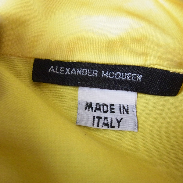 実際に弊社で買取させて頂いたAlexander McQueen/アレキサンダーマックイーン ハーフボタン半袖シャツ イエロー 46の画像 2枚目