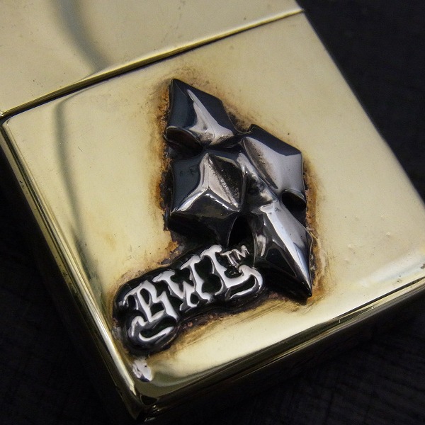 ☆BWL/ビルウォールレザー 真鍮/ブラス スモール Cクロス ZIPPO