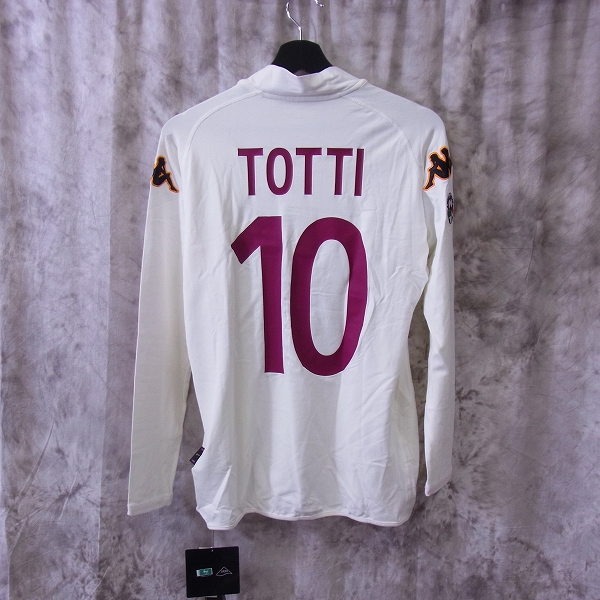 KAPPA/カッパ ユニフォーム ASローマ totti/トッティ #10 長袖 白/Lの