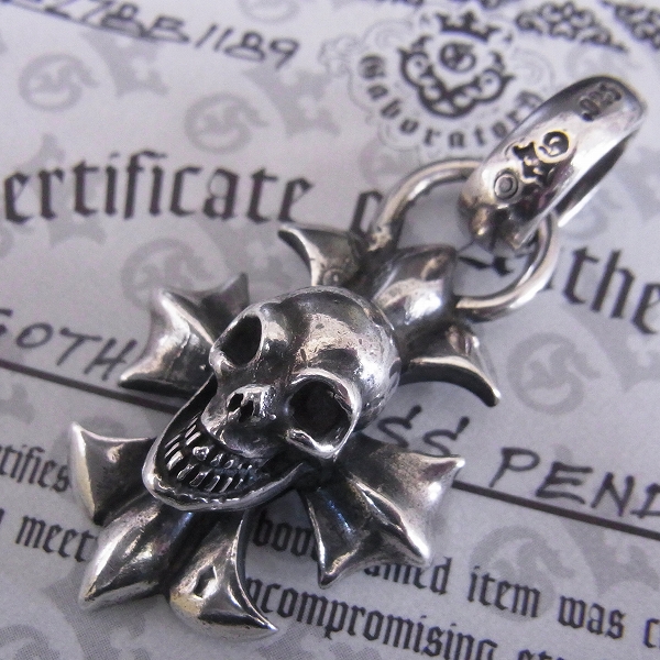 実際に弊社で買取させて頂いた【ギャラ付】Gabor/ガボール ガボラトリー SKULL ON GOTHICCROSS PENDANT/スカルオンゴシッククロス ペンダントの画像 0枚目