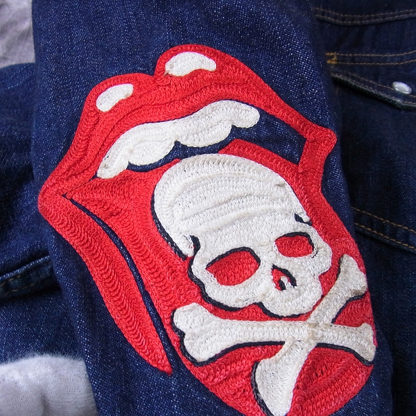 実際に弊社で買取させて頂いたMastermind×THEATER8 The Rolling Stones 刺繍デニムウエスタンシャツ Mの画像 6枚目