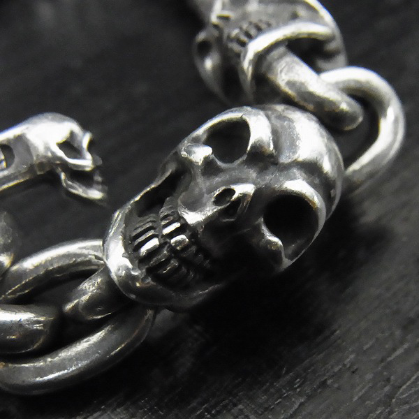 実際に弊社で買取させて頂いた★Gabor/ガボール ガボラトリー ALL SKULL LINK BRACELET/オールスカルリンクブレスレット 8リンクの画像 2枚目