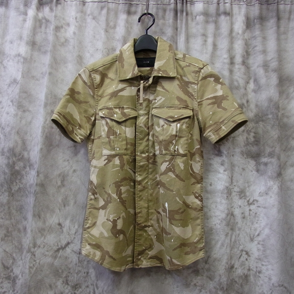 実際に弊社で買取させて頂いたAKM/エーケーエム B036 CTN005  S/S COMBAT ARMY 163/コンバットアーミー 半袖シャツ/L