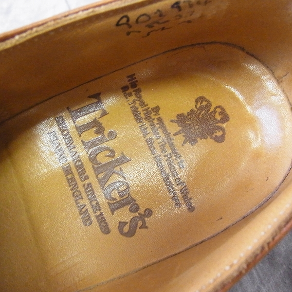 実際に弊社で買取させて頂いたTricker's/トリッカーズ M5633 ウィングチップカントリーシューズ 5-1/2の画像 6枚目