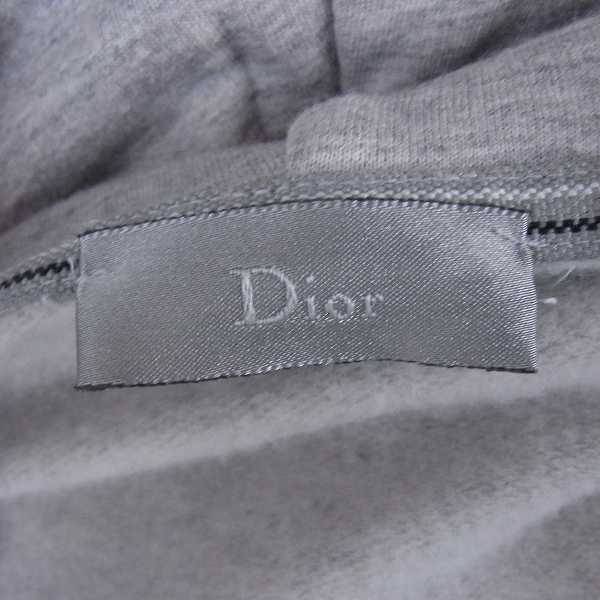 実際に弊社で買取させて頂いたDior Homme/ディオールオム ウール混ジップアップパーカー レザータブ 38PDMK00650の画像 2枚目