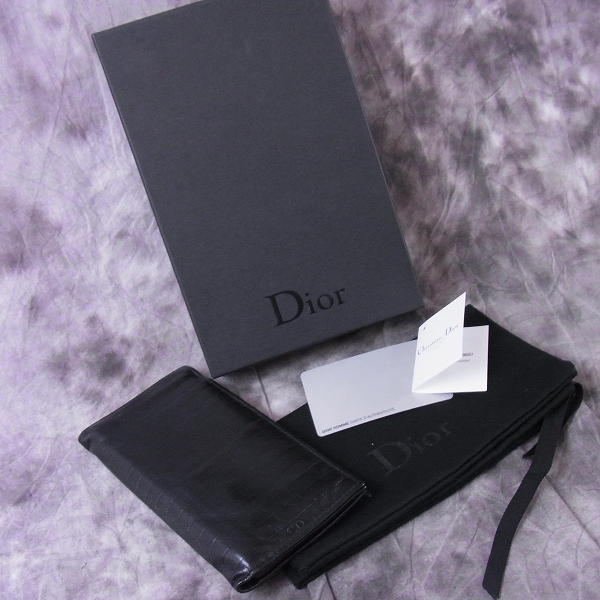 実際に弊社で買取させて頂いたDior HOMME/ディオールオム レザー 長財布 /ブラック/2BKBC002VEA-900Uの画像 6枚目