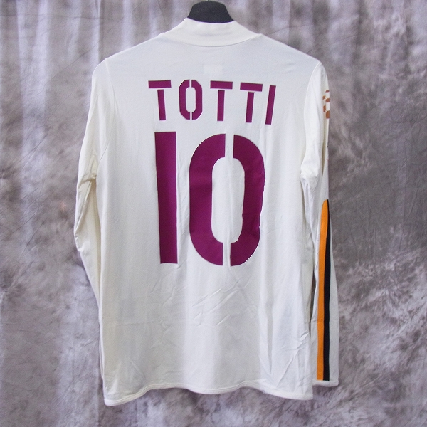 実際に弊社で買取させて頂いたDIADORA/ディアドラ ユニフォーム  ローマ #10 totti/トッティ 長袖 白 Lの画像 1枚目