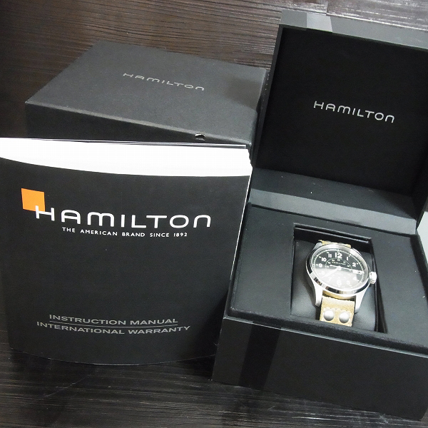 実際に弊社で買取させて頂いた★HAMILTON/ハミルトン カーキフィールド オート 自動巻き 裏スケ/H705950の画像 9枚目