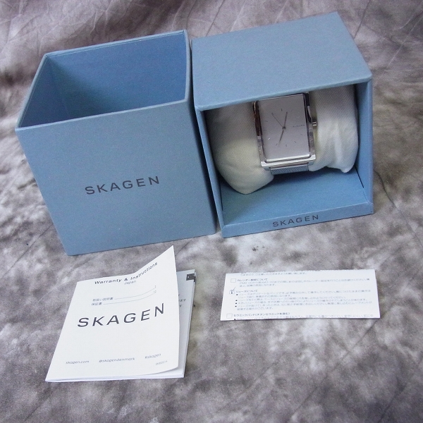 実際に弊社で買取させて頂いたSKAGEN/スカーゲン HAGEN RECTANGULAR/ハーゲン レクタンギュラー 腕時計 SKW6288の画像 4枚目