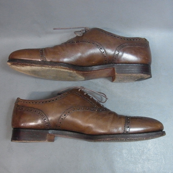 実際に弊社で買取させて頂いた★CROCKETT&JONES/クロケット&ジョーンズ キャップトゥ セミブローグ 6034/8Eの画像 3枚目