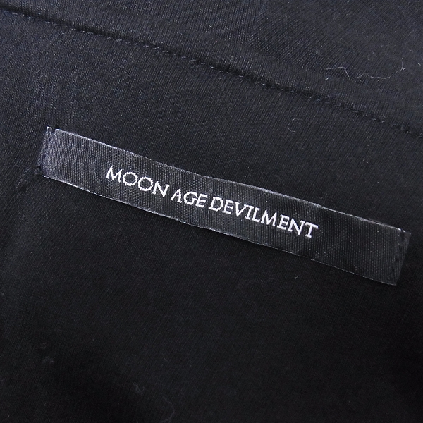 実際に弊社で買取させて頂いたMOON AGE DEVILMENT/ムーンエイジデビルメント サーマル ジップアップパーカー 黒/44の画像 2枚目