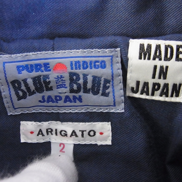 実際に弊社で買取させて頂いた☆BLUE BLUE/ブルーブルー 中綿 ブルゾン/ジャケット ネイビー 2の画像 2枚目