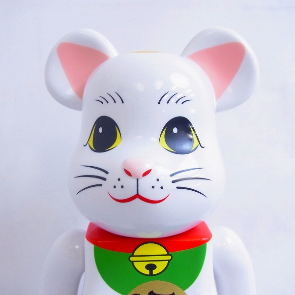 実際に弊社で買取させて頂いた東京スカイツリー ソラマチ×BE@RBRICK 招き猫 ベアブリック 千万両/白 400%の画像 2枚目