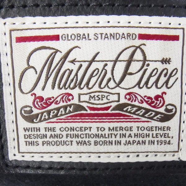 実際に弊社で買取させて頂いたMASTER PIECE/MSPC/マスターピース 2-tone/2トーン ボディバッグ 黒茶/カウレザー/01450の画像 4枚目