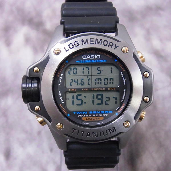 超希少！ オールチタンモデル CASIO カシオ 潜水王 SPF-100 - 腕時計