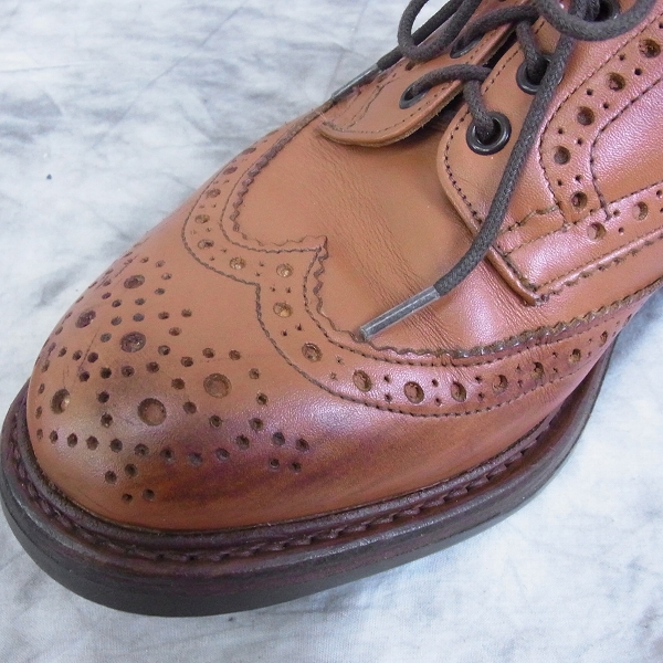 実際に弊社で買取させて頂いたTricker's/トリッカーズ ウィングチップシューズ M7292 ブラウン 8 1/2 5の画像 6枚目