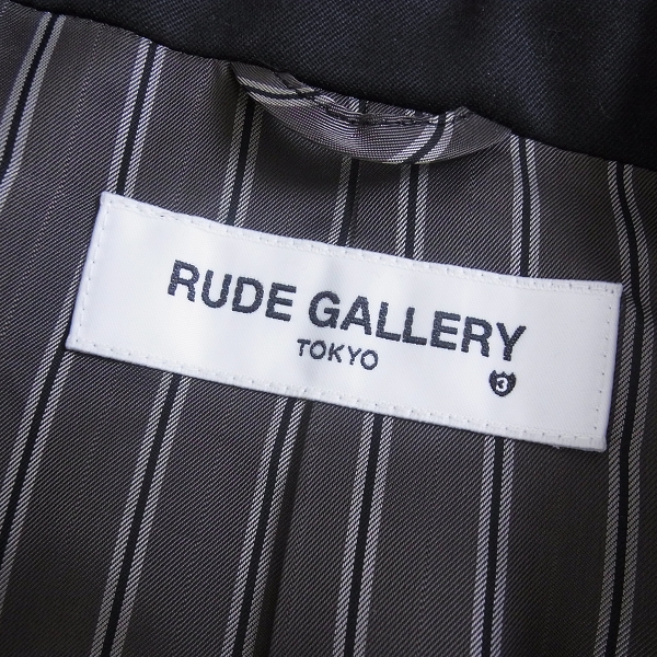 実際に弊社で買取させて頂いた☆RUDE GALLERY/ルードギャラリー 15AW テーラードジャケット/3 パンツ/2 セットアップ ブラックの画像 2枚目