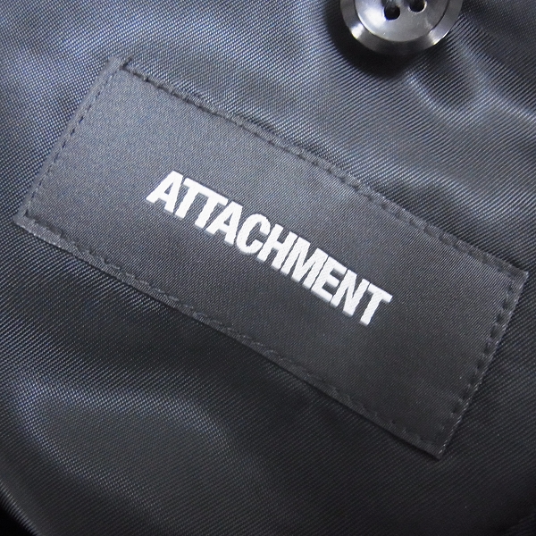 実際に弊社で買取させて頂いた☆ATTACHMENT/アタッチメント ウール2Bテーラードジャケット ブラック 2の画像 2枚目