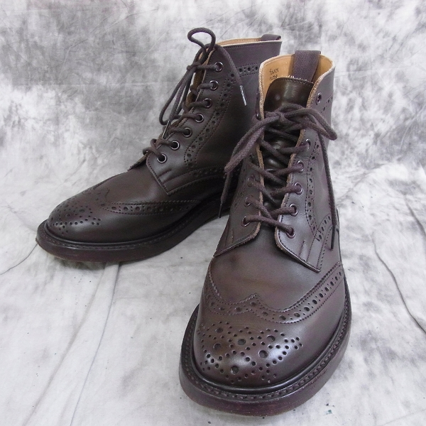 実際に弊社で買取させて頂いたTricker's/トリッカーズ カントリーブーツ ウィングチップ ブラウン　72508/8.5