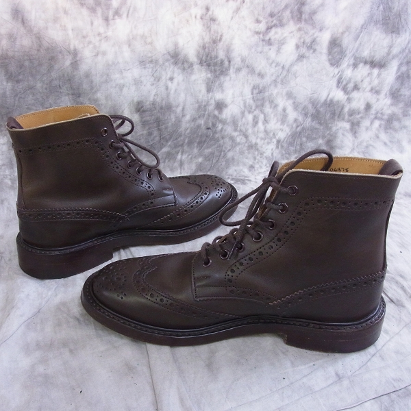 実際に弊社で買取させて頂いたTricker's/トリッカーズ カントリーブーツ ウィングチップ ブラウン　72508/8.5の画像 3枚目