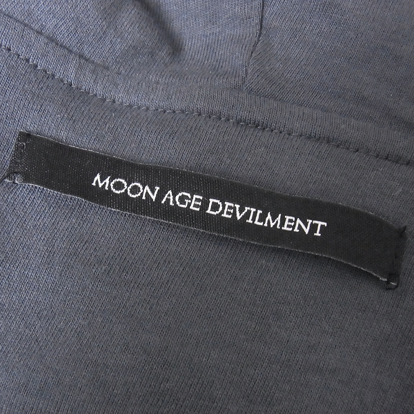 実際に弊社で買取させて頂いたMOON AGE DEVILMENT/ムーンエイジデビルメント サーマル ジップアップパーカー 灰/44の画像 2枚目