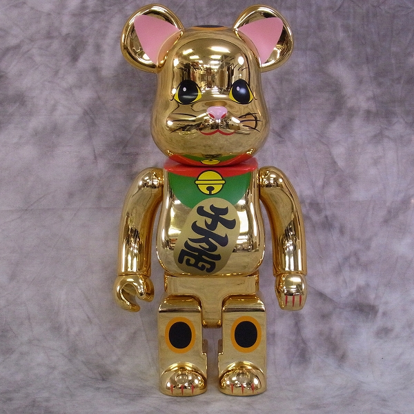 実際に弊社で買取させて頂いた東京スカイツリー ソラマチ×BE@RBRICK NY@BRICK/ニャーブリック 招き猫 ベアブリック 400% 金