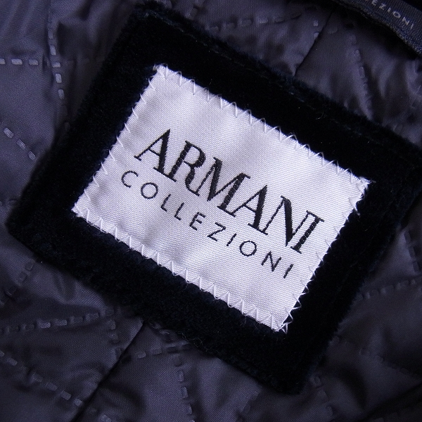 実際に弊社で買取させて頂いたarmani collezioni/アルマーニ コレツィオーニ 16AW ベロア/ベルベット コート 52の画像 2枚目