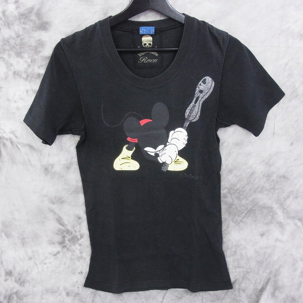 実際に弊社で買取させて頂いたRoen×Disney/ロエン×ディズニー ミッキー プリントTシャツ ブラック/44