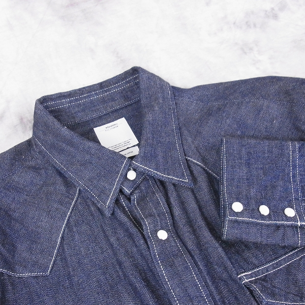 実際に弊社で買取させて頂いた☆visvim/ビズビム デニムシャツ SCULPTURE SHIRT L/S VS0001821/3の画像 4枚目