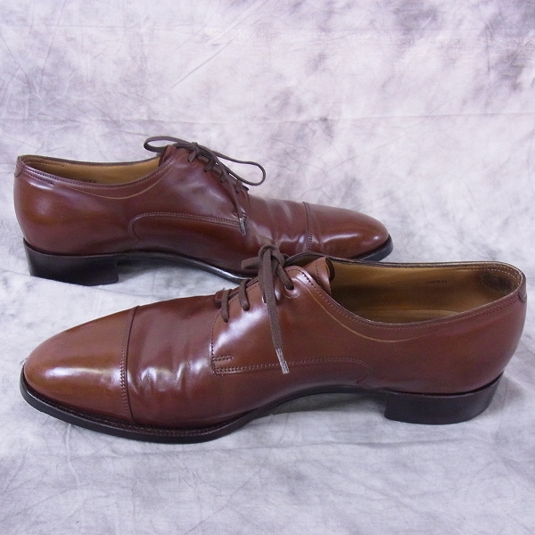 実際に弊社で買取させて頂いたJohn Lobb/ジョンロブ LANGLEY ラングレー キャップトゥ ストレートチップ レザーシューズ/8 1/2 Dの画像 3枚目