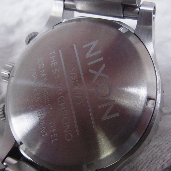 実際に弊社で買取させて頂いたNIXON/ニクソン クォーツ 腕時計 THE 51-30 NA083000【動作未確認】の画像 5枚目